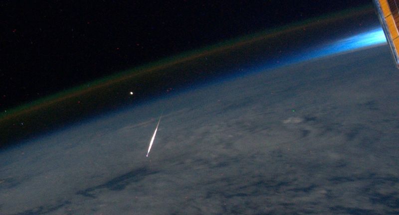 Meteor seen from Space Station.