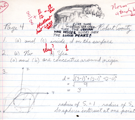 Page from Robert's multivariable calculus homework