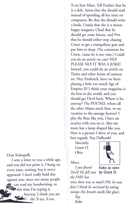 Grant O. letter in November-December 2002 issue