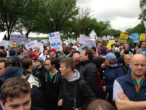 Science March, marching down Constitution Avenue