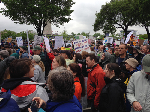 Science March, marching down Constitution Avenue